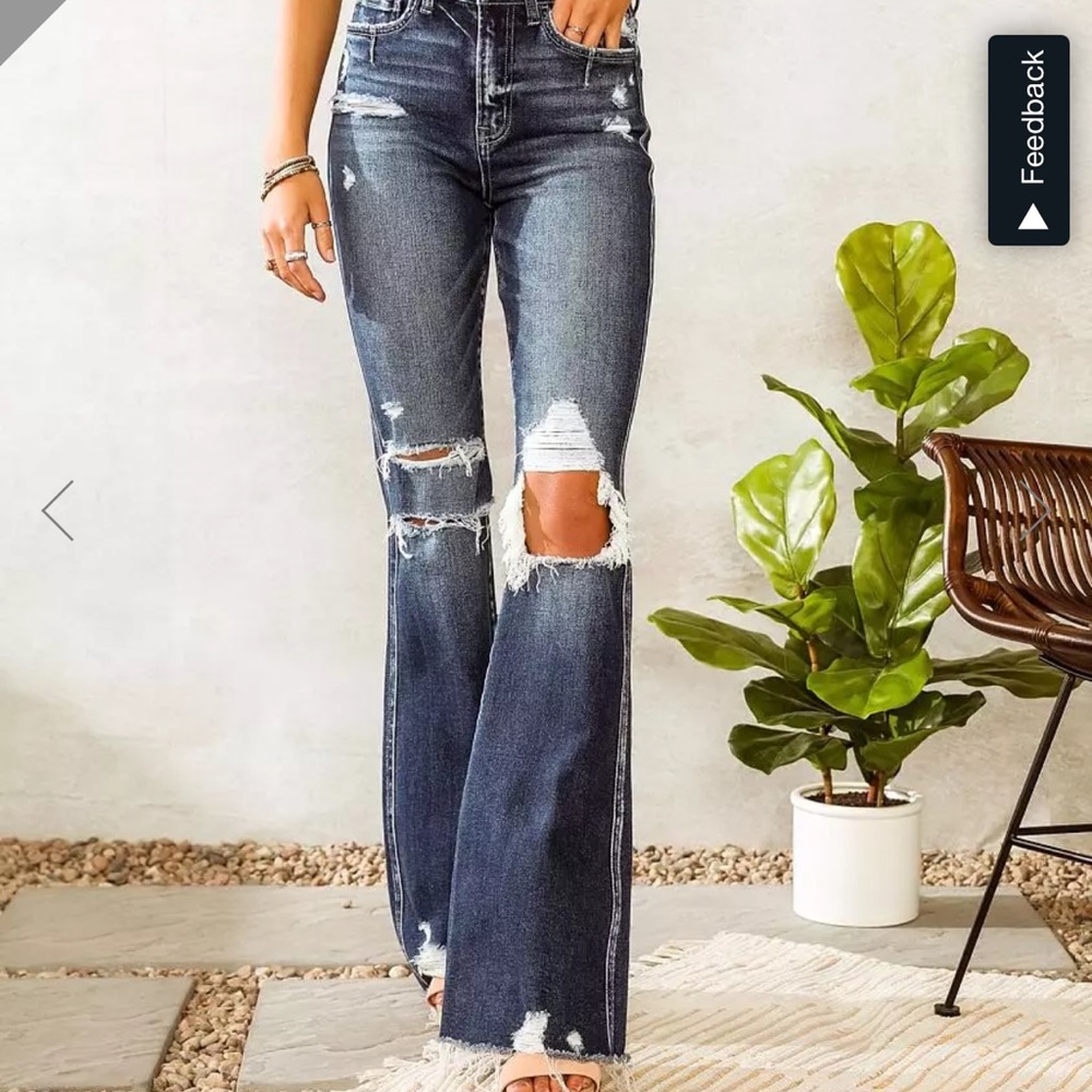 Flying Monkey High Rise stretch flare Jeans